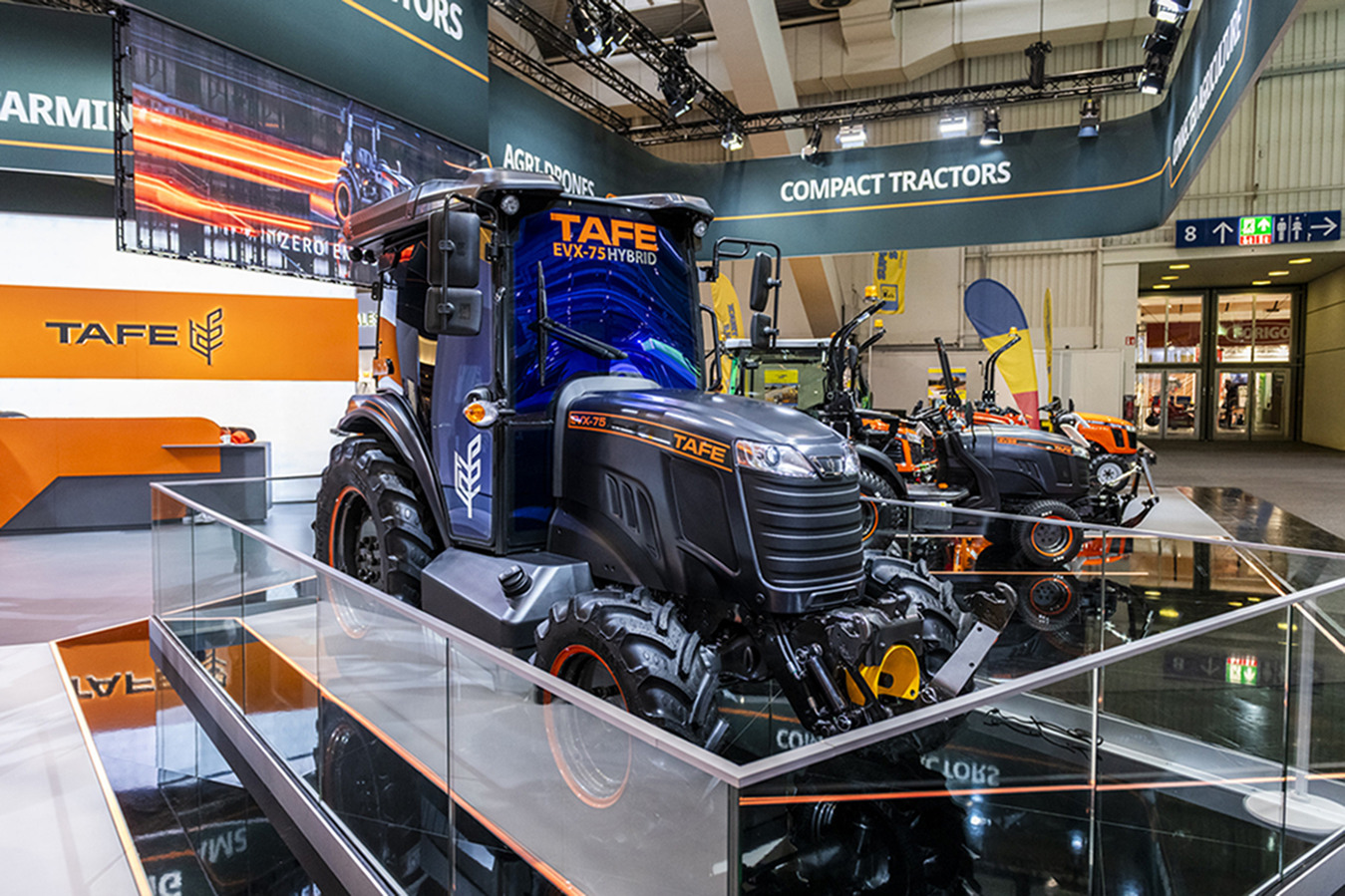 TAFE EVX75 electric hybrid tractor and next-gen sub-100 HP lineup